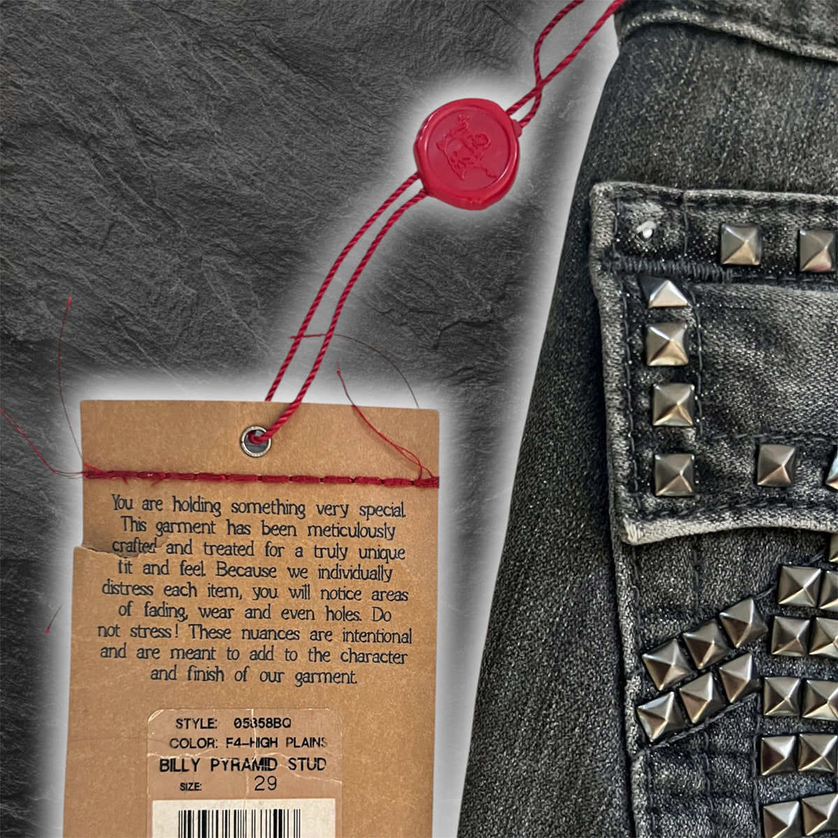 *Deadstock* True Religion Billy "Pyramid Stud" jeans