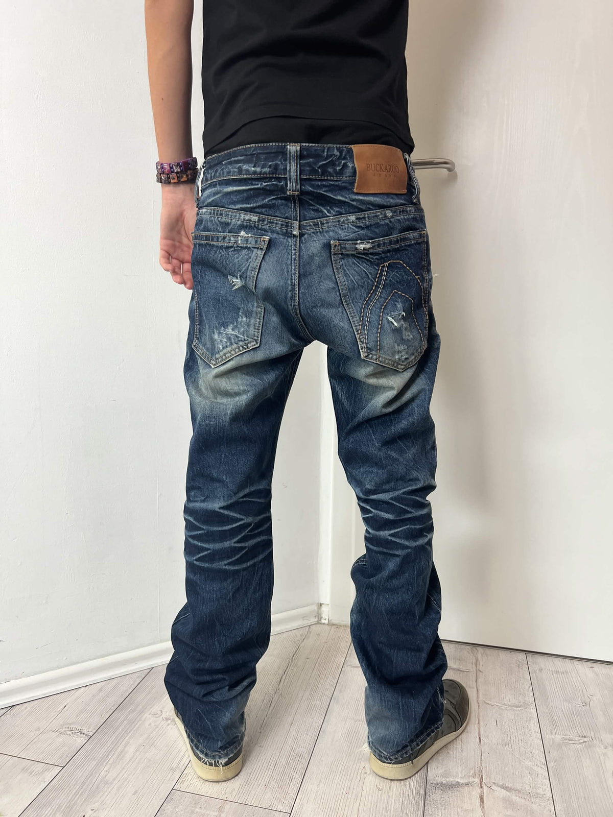 Japanese Buckaroo "Pacific Bleach" distressed denim