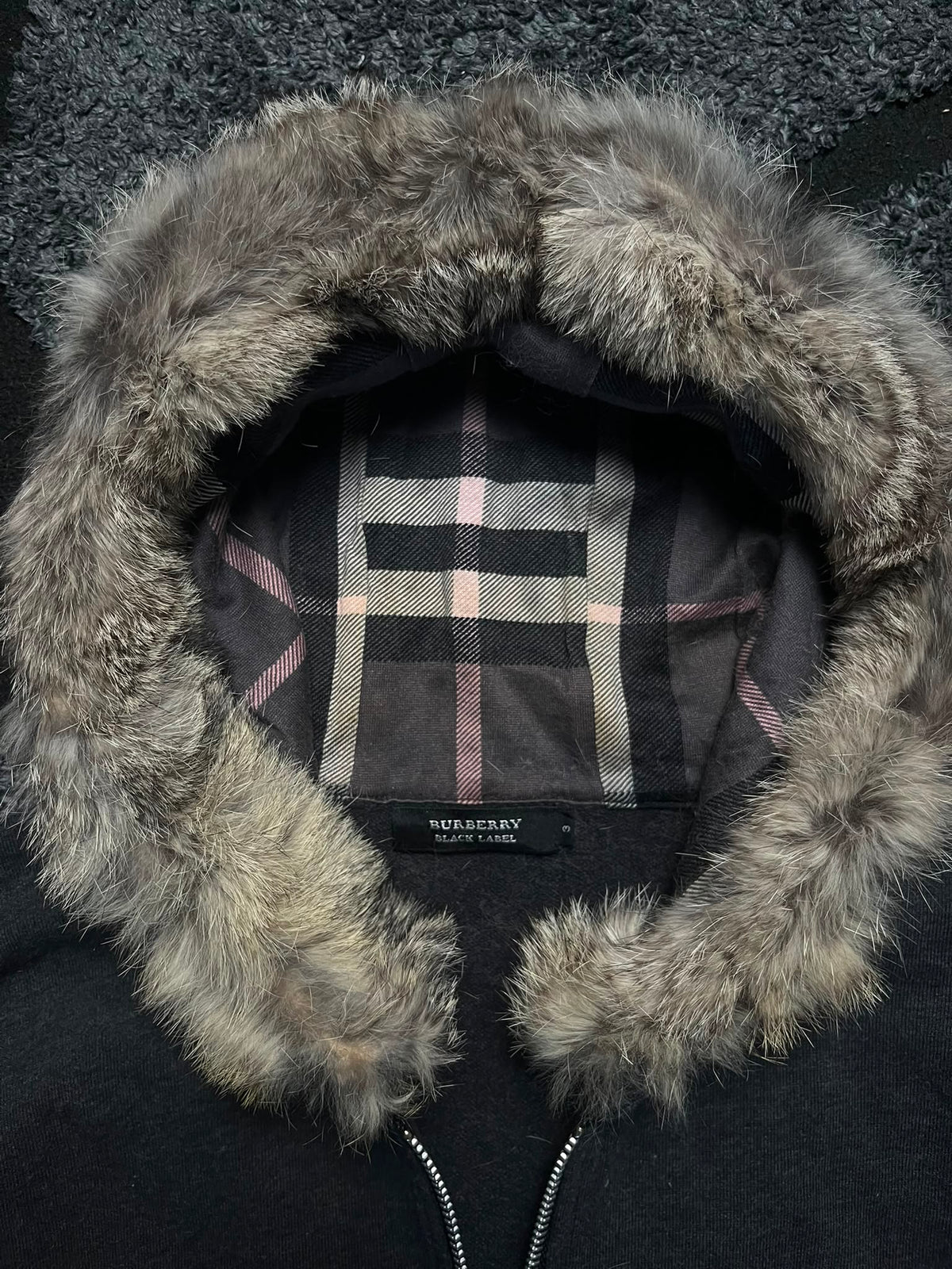 Burberry Black Label Japan Exclusive Fur Zip