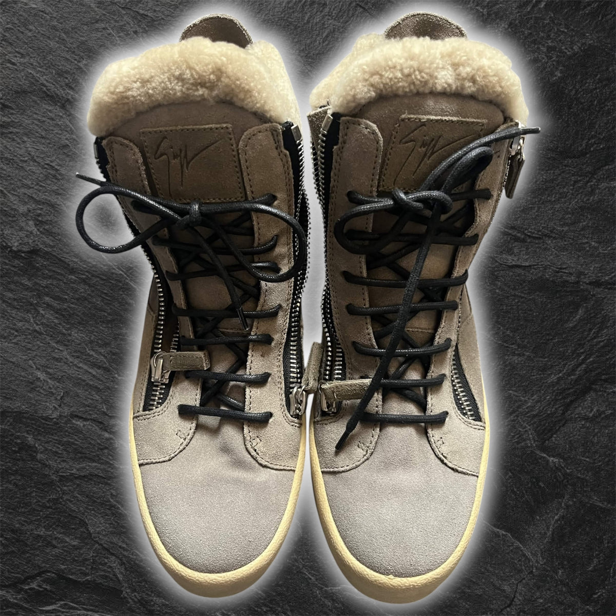 Giuseppe Zanotti Fur High Tops