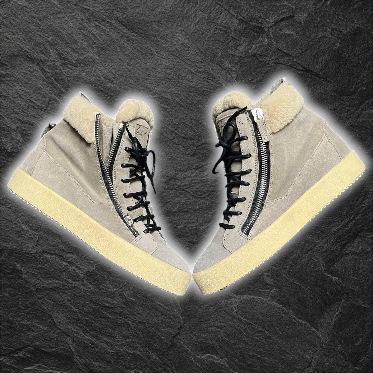 Giuseppe Zanotti Fur High Tops