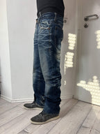 Japanese Buckaroo "Pacific Bleach" distressed denim