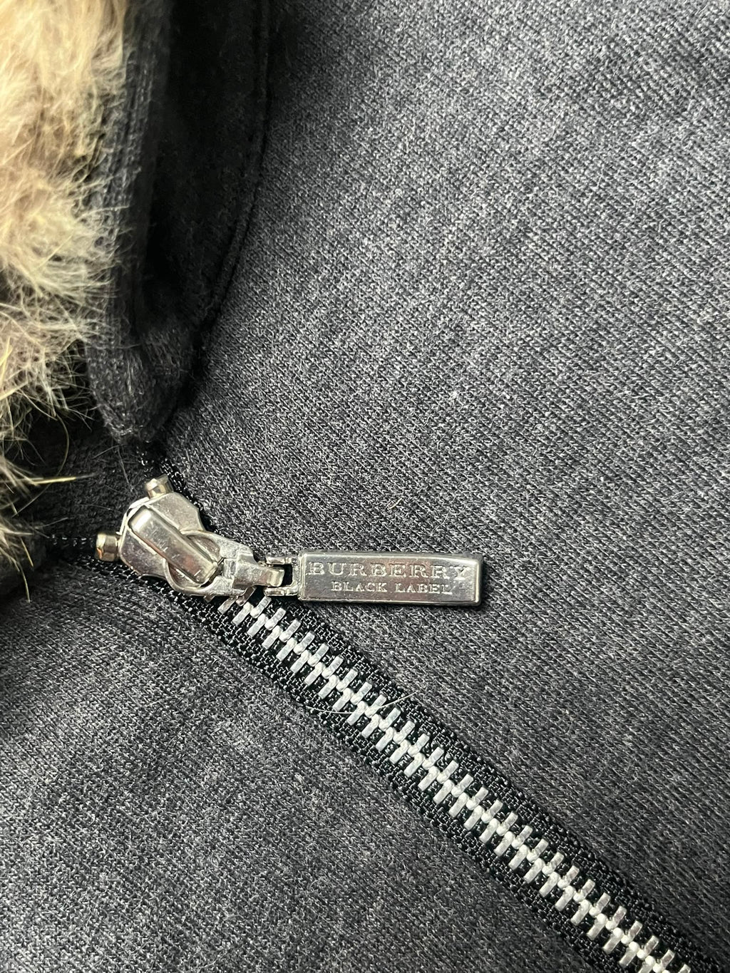 Burberry Black Label Japan Exclusive Fur Zip