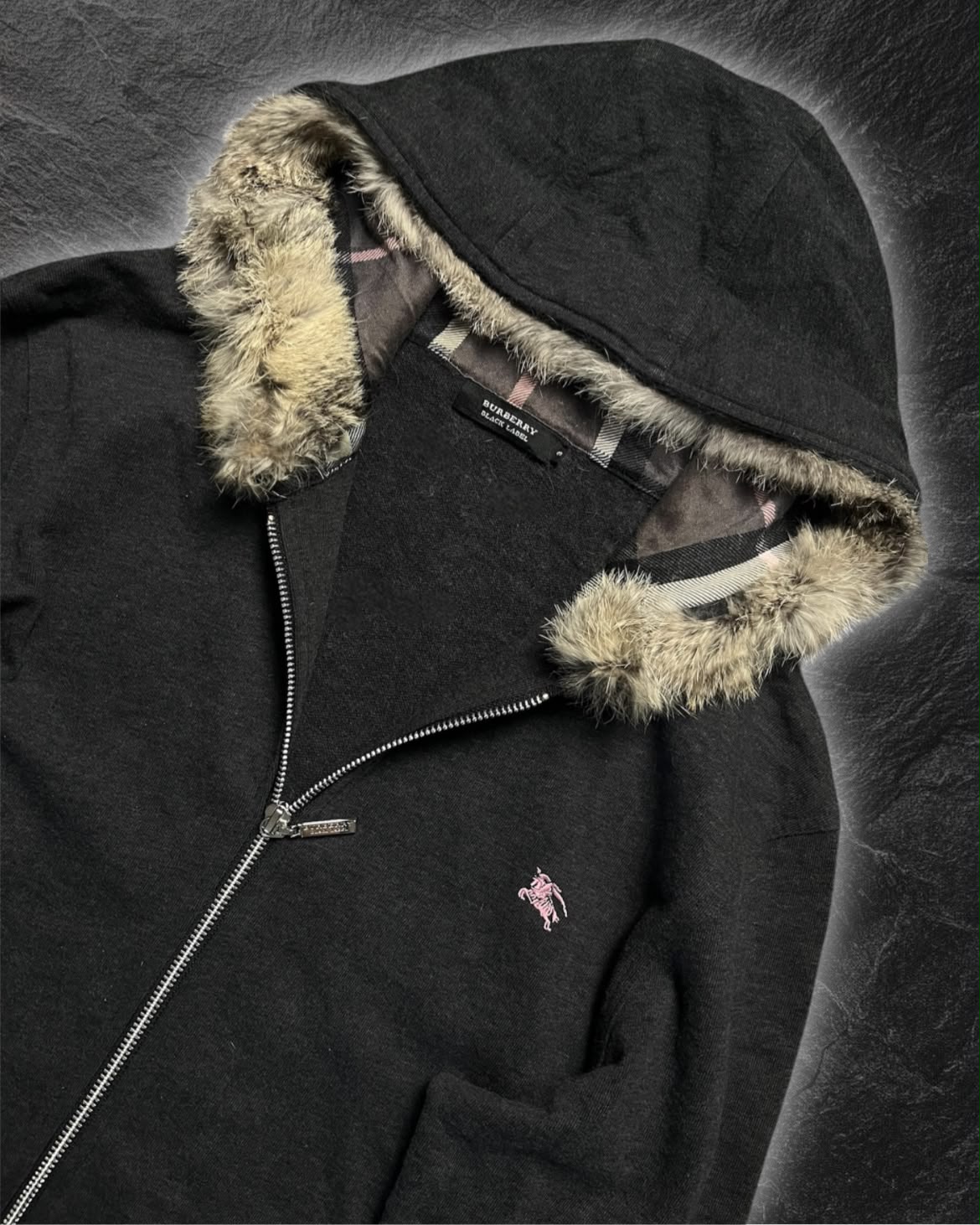 Burberry Black Label Japan Exclusive Fur Zip