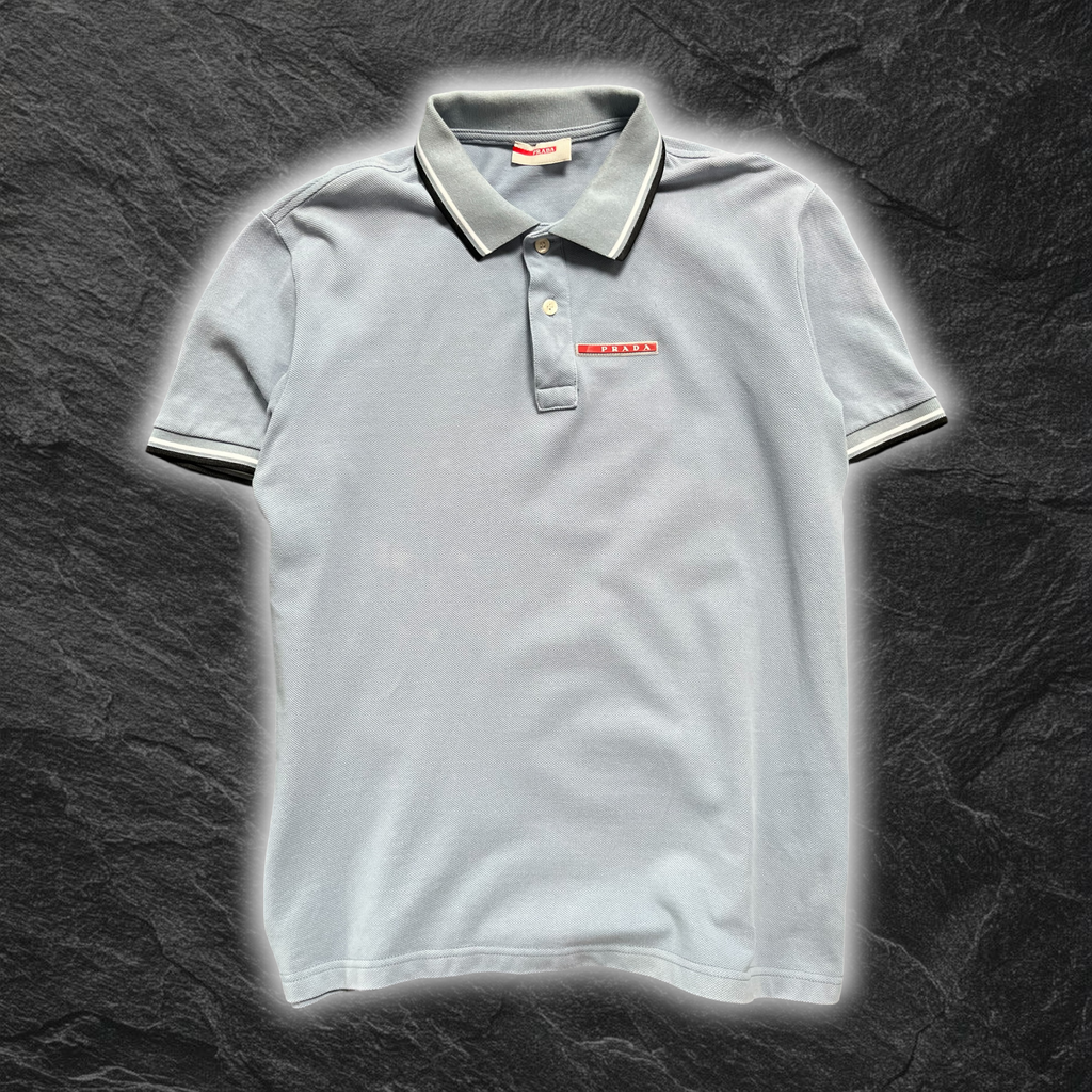 Vintage Prada Stripe Logo Polo