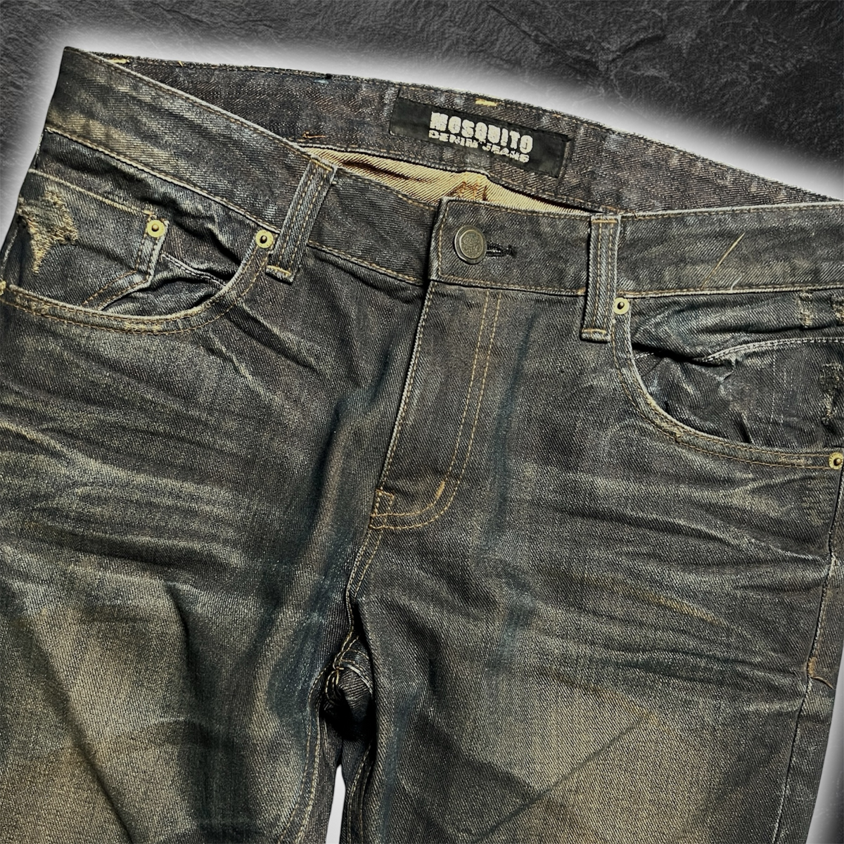 Mosquito "Rusty Blade" whisker bootcut denim