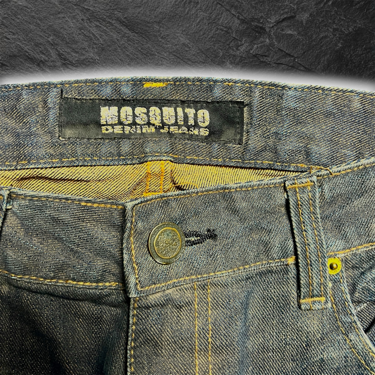 Mosquito "Rusty Blade" whisker bootcut denim