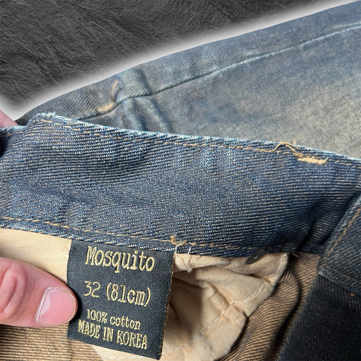 Mosquito "Rusty Blade" whisker bootcut denim