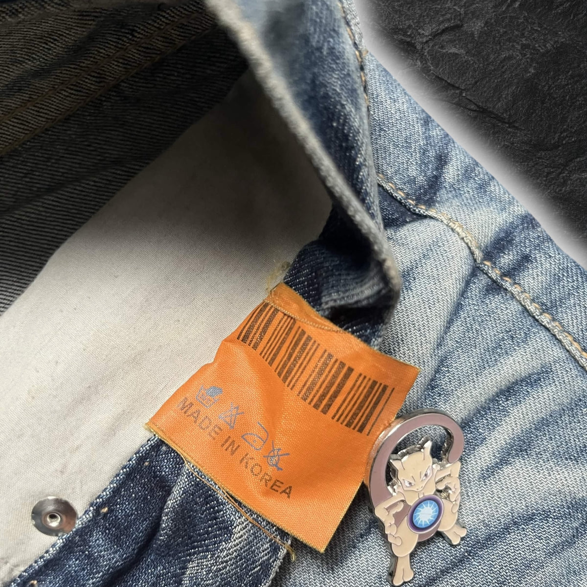 Japanese Cross "Glacier Grid" bootcut whisker denim