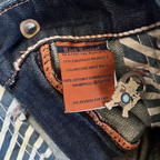 streetcave.eu Rock Revival Herren Jeans aus 100% Baumwolle mit Markenlabel und Metallknopf im Innenbereich