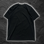 streetcave.eu schwarzes T-Shirt aus Baumwolle mit Rundhalsausschnitt und strukturierter Nahtführung auf der Rückseite